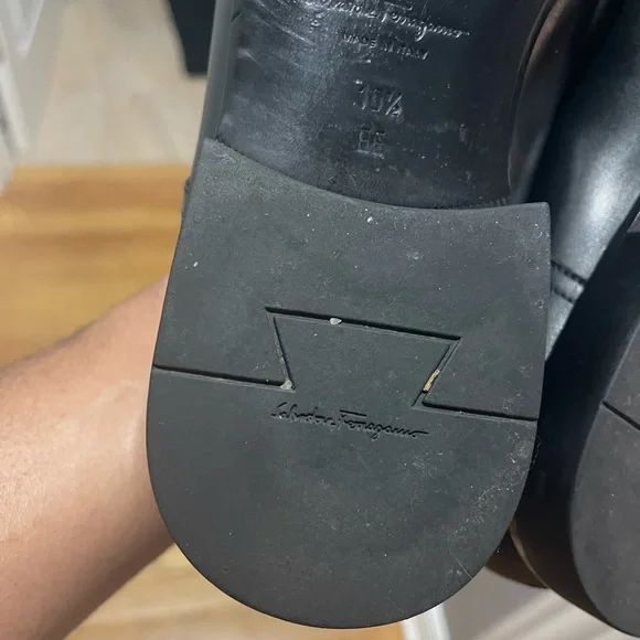 Salvatore Ferragamo Black Dress Shoes Sz 10.5 EE - Picture 11 of 13